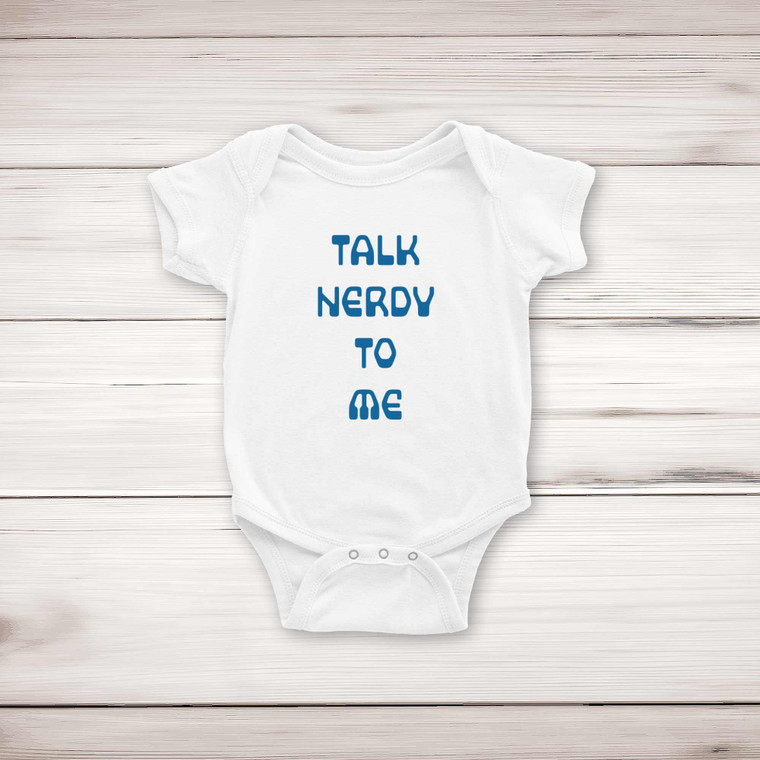 Talk Nerdy To Me - Geeky Babygrows & Sleepsuits - Slightly Disturbed - Image 1 of 3