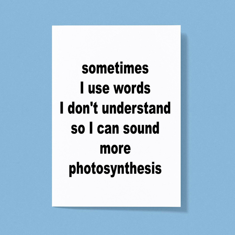 Sometimes I Use Words - Novelty Greeting Cards - Slightly Disturbed - Image 1 of 1