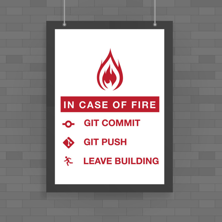 Git Commit - Geeky Posters - Slightly Disturbed - Image 1 of 1