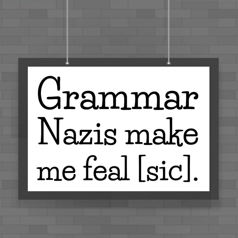 Grammar Nazis - Novelty Posters - Slightly Disturbed - Image 1 of 1
