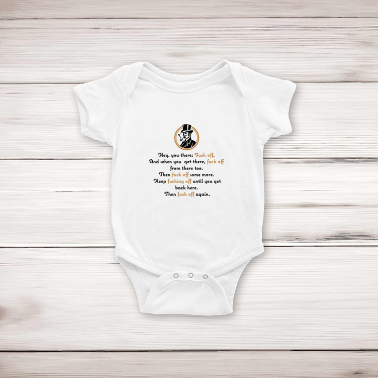 Hey You There - Rude Babygrows & Sleepsuits - Slightly Disturbed - Image 1 of 4