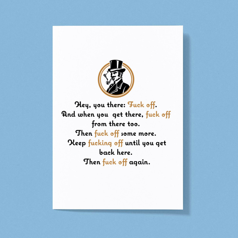 Hey You There - Rude Greeting Cards - Slightly Disturbed - Image 1 of 1