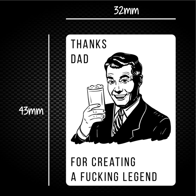 Thanks Dad - Rude Sticker Packs - Slightly Disturbed - Image 1 of 1