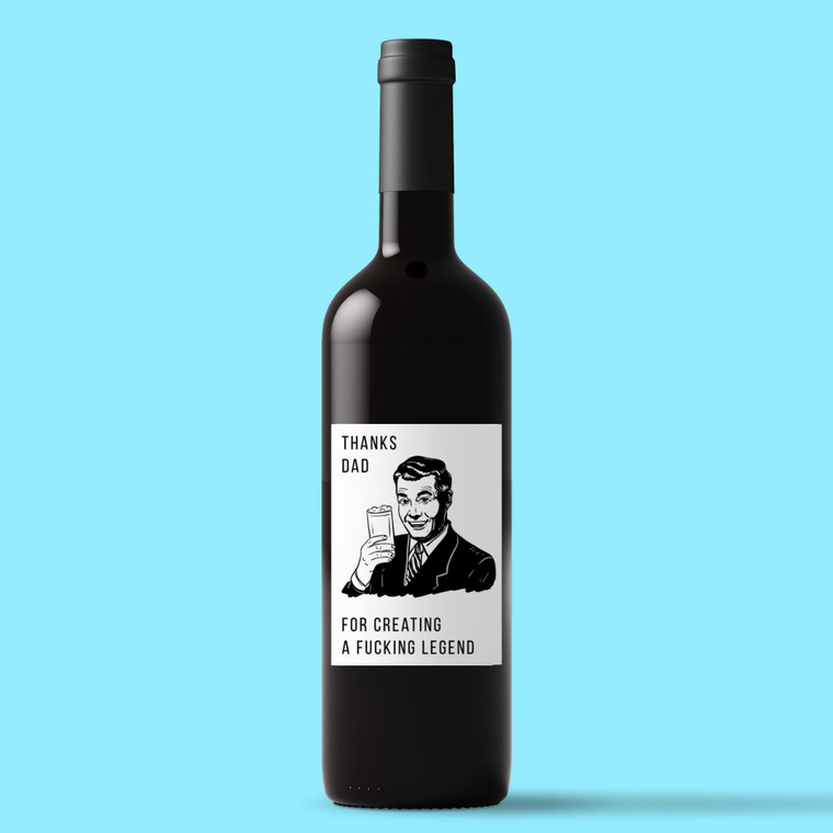 Thanks Dad - Rude Wine/Beer Labels - Slightly Disturbed - Image 1 of 1