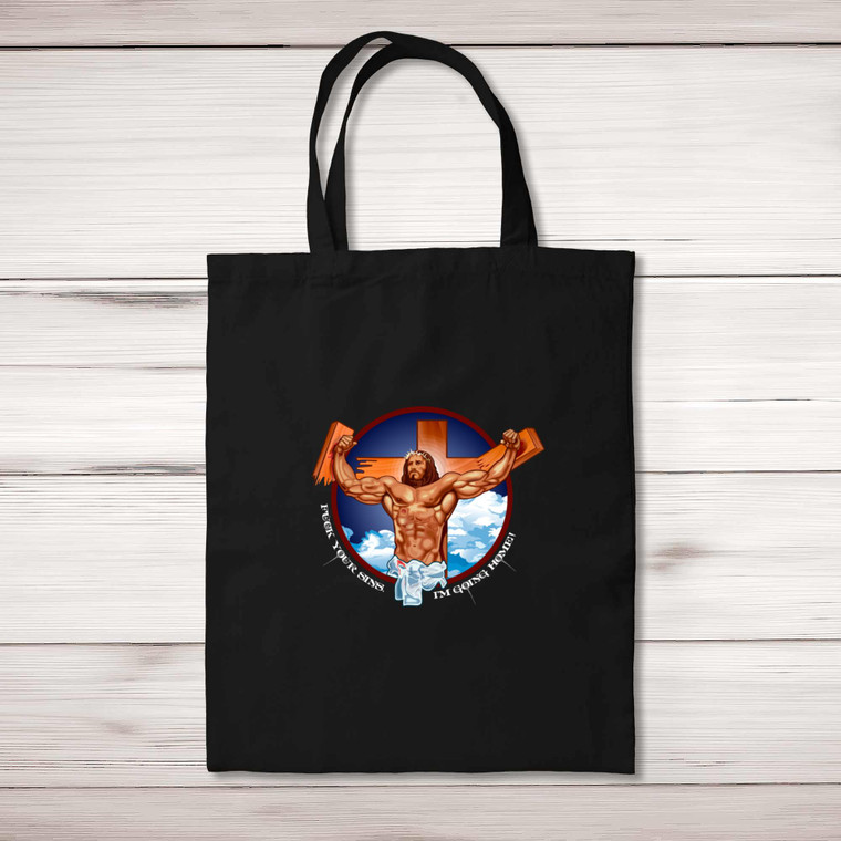 Fuck Your Sins - Rude Tote Bags - Slightly Disturbed - Image 1 of 5