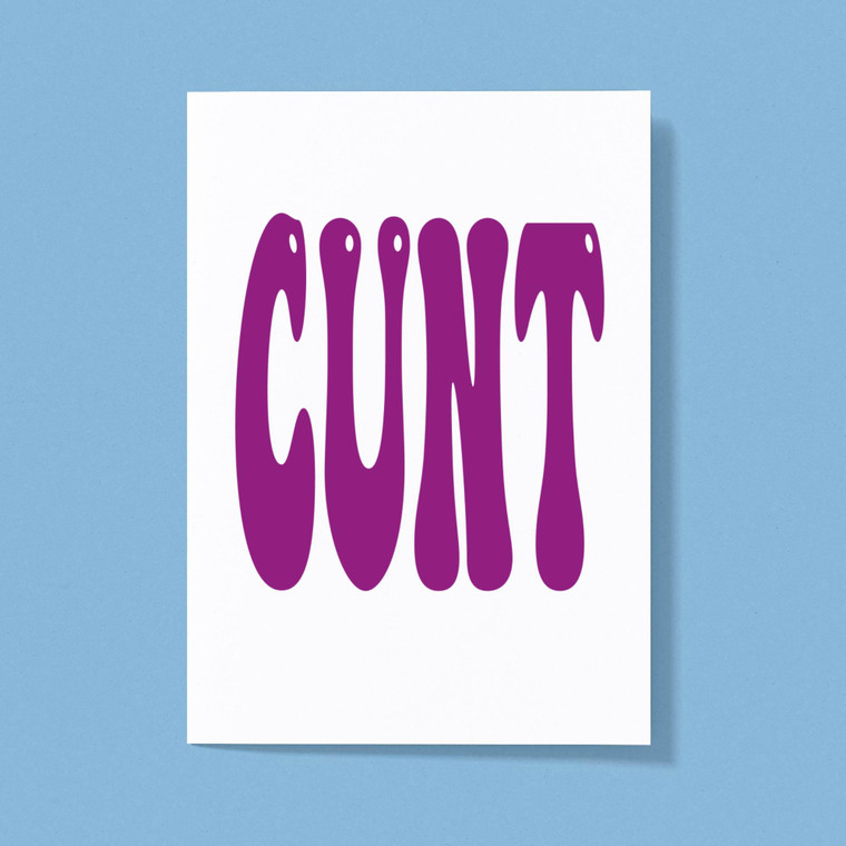 Purple Cunt - Rude Greeting Cards - Slightly Disturbed - Image 1 of 1