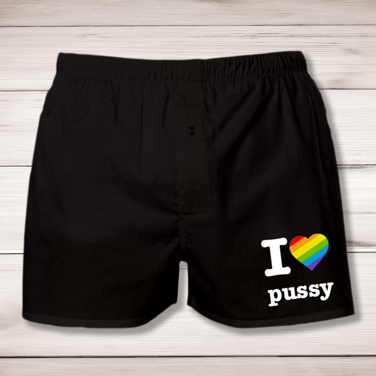 I Love Pussy Pride - Rude Men's Underwear - Slightly Disturbed - Image 1 of 2