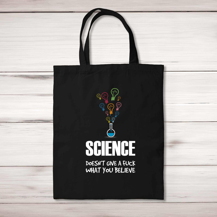 Science Doesn't Give A Fuck - Rude Tote Bags - Slightly Disturbed - Image 1 of 5