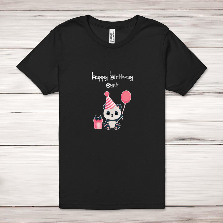 Happy Birthday Cunt - Panda - Rude Adult T-Shirts - Slightly Disturbed - Image 1 of 12