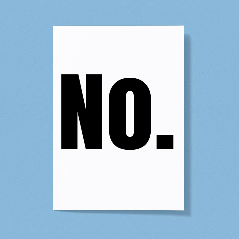 No - Novelty Greeting Cards - Slightly Disturbed - Image 1 of 1