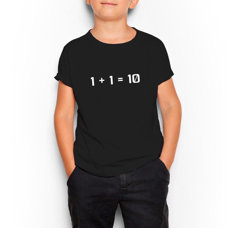 1+1 - Geeky Kids T-Shirts - Slightly Disturbed - Image 3 of 3
