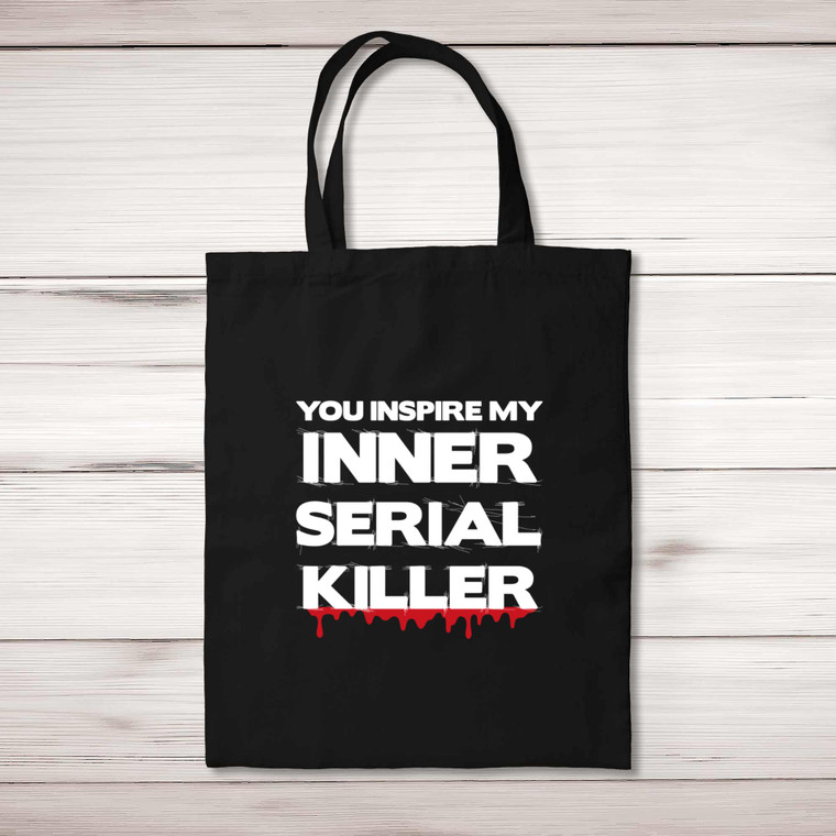 Inner Serial Killer - Rude Tote Bags - Slightly Disturbed - Image 1 of 5