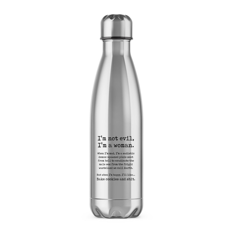 I'm Not Evil - Rude Water Bottles - Slightly Disturbed - Image 1 of 6