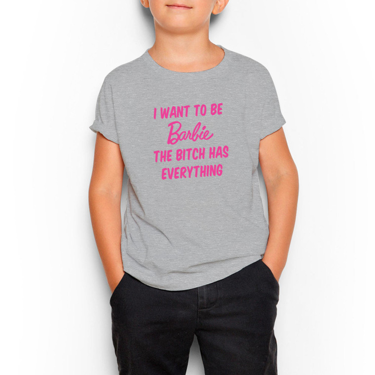 I Want To Be Barbie - Rude Kids T-Shirts - Slightly Disturbed - Image 1 of 3
