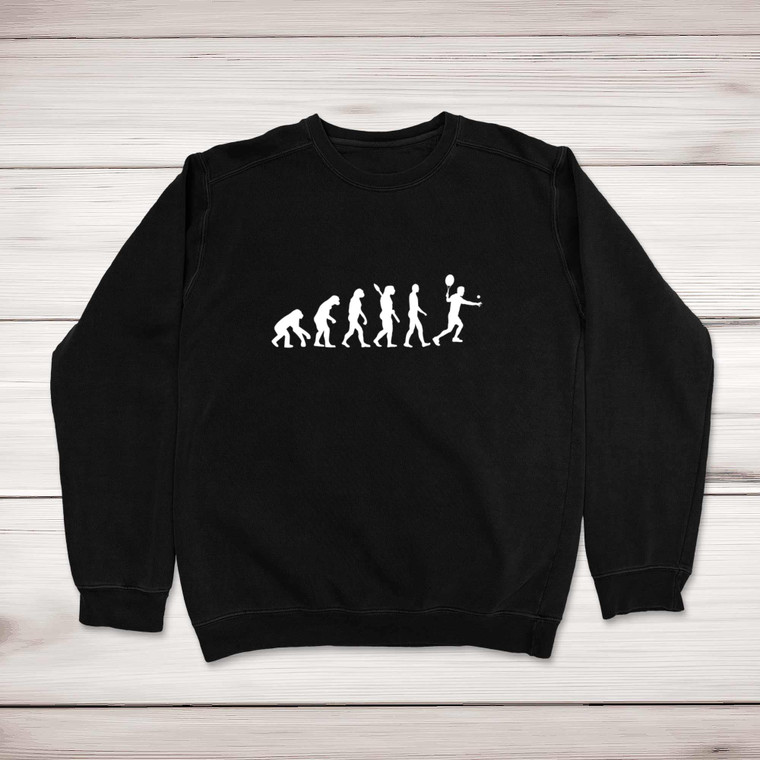 Evolution Of A Tennis Player - Novelty Sweatshirts - Slightly Disturbed - Image 1 of 2