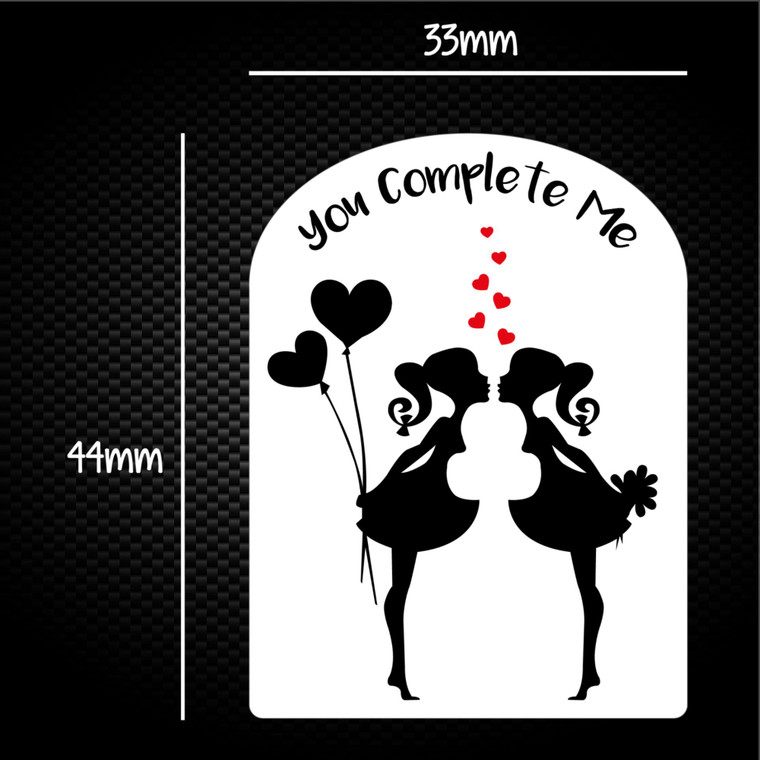 You Complete Me - Girls - Novelty Sticker Packs - Slightly Disturbed - Image 1 of 1