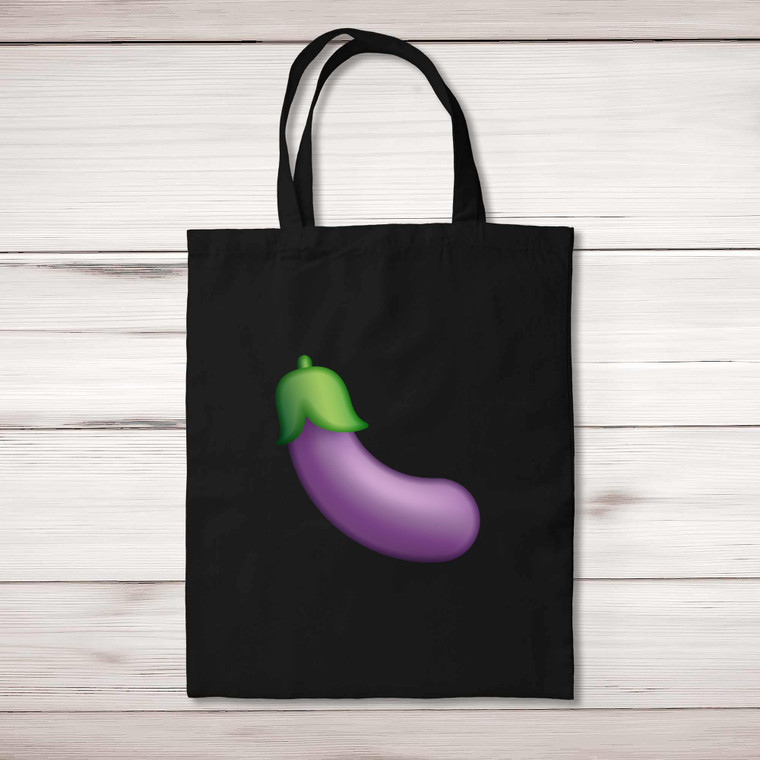 Aubergine Emoji - Rude Tote Bags - Slightly Disturbed - Image 1 of 5