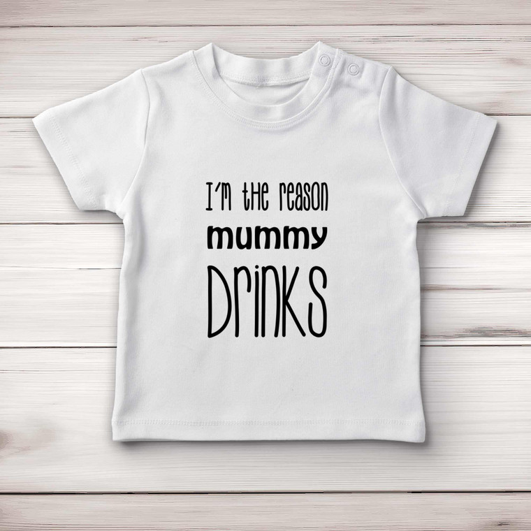 Personalised Im The Reason - Novelty Baby T-Shirts - Slightly Disturbed - Image 1 of 4