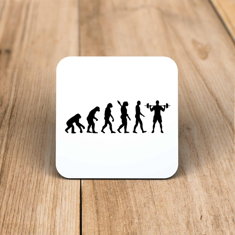Evolution Of A Body Builder - Novelty Coaster - Slightly Disturbed - Image 1 of 1