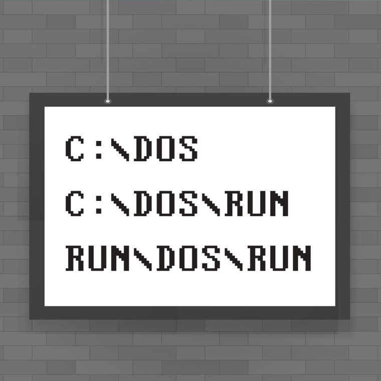 C DOS RUN - Geeky Posters - Slightly Disturbed - Image 1 of 1