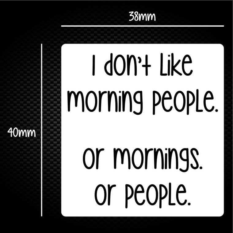 Morning People - Novelty Sticker Packs - Slightly Disturbed - Image 1 of 1