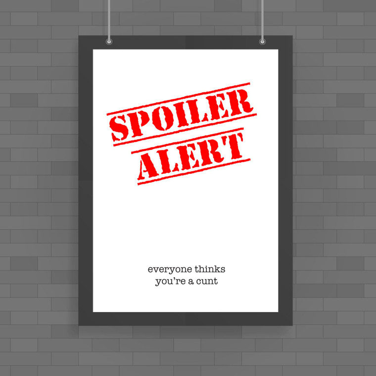 Spoiler Alert - Rude Posters - Slightly Disturbed - Image 1 of 1