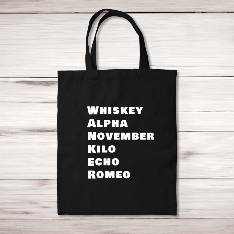 Whiskey Alpha - Rude Tote Bags - Slightly Disturbed - Image 1 of 5