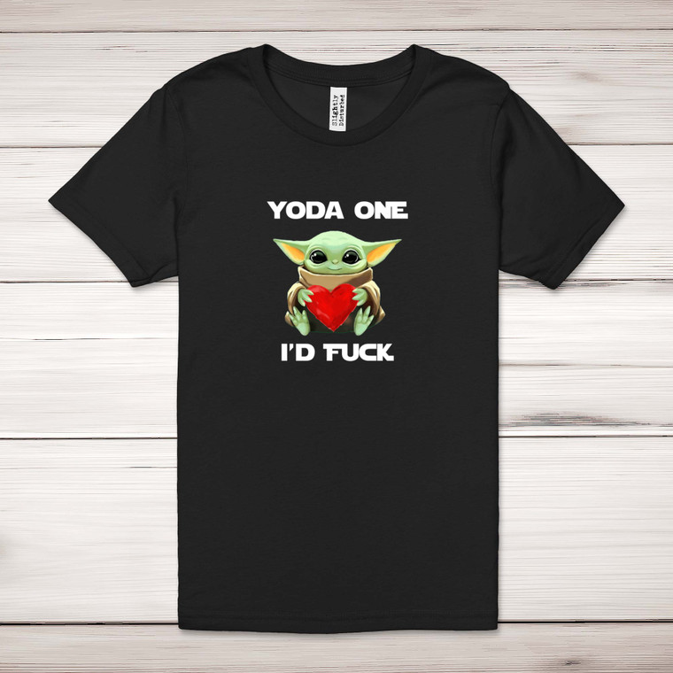 Yoda One - Rude Adult T-Shirts - Slightly Disturbed - Image 1 of 12