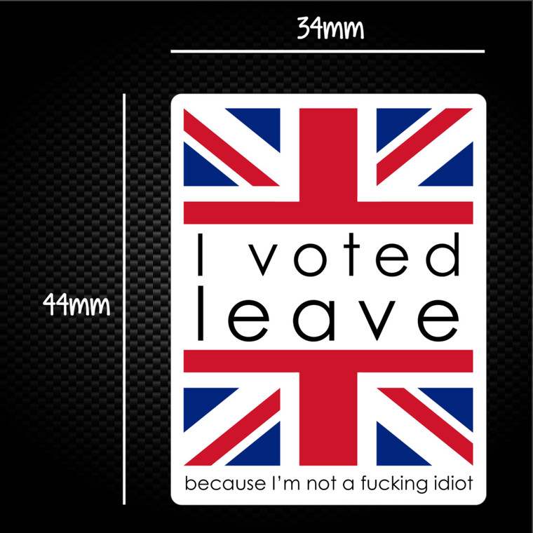 I Voted Leave - Rude Sticker Packs - Slightly Disturbed - Image 1 of 1