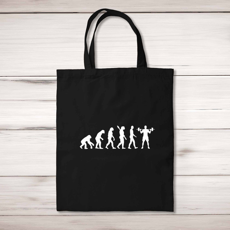 Evolution Of A Body Pumper - Novelty Tote Bags - Slightly Disturbed - Image 1 of 10