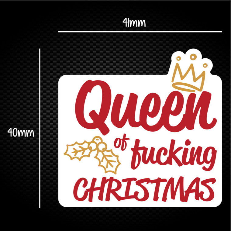 Queen of Fucking Christmas - Rude Sticker Packs - Slightly Disturbed - Image 1 of 1