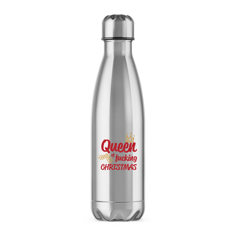 Queen of Fucking Christmas - Rude Water Bottles - Slightly Disturbed - Image 1 of 6