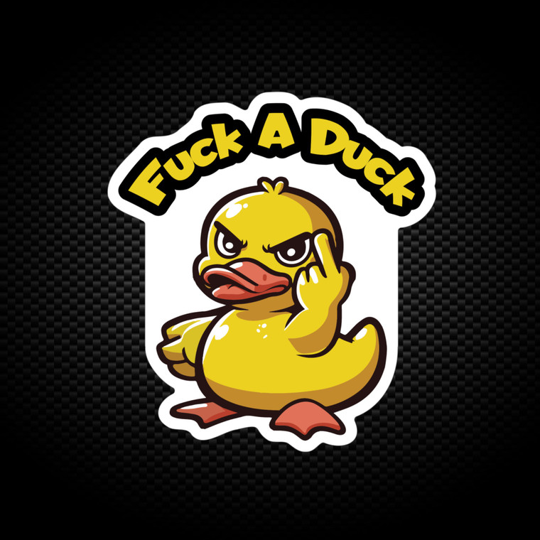 Fuck A Duck - Rude Vinyl Stickers - Slightly Disturbed - Image 1 of 1