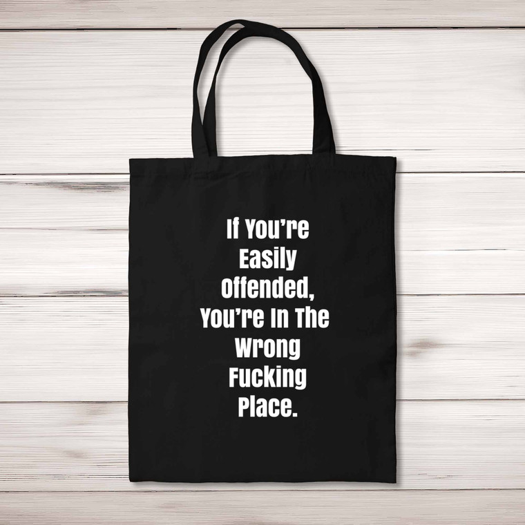 Easily Offended - Rude Tote Bags - Slightly Disturbed - Image 1 of 5