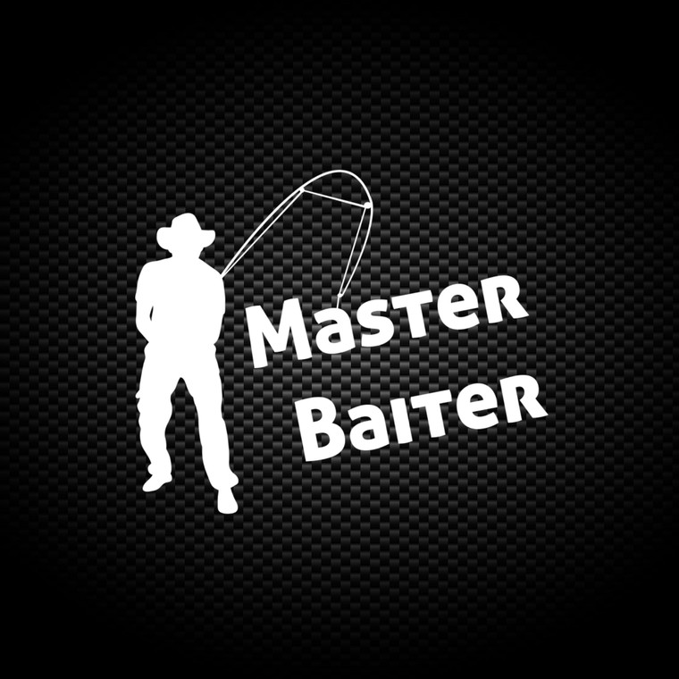 Master Baiter - Rude Vinyl Stickers - Slightly Disturbed - Image 1 of 2