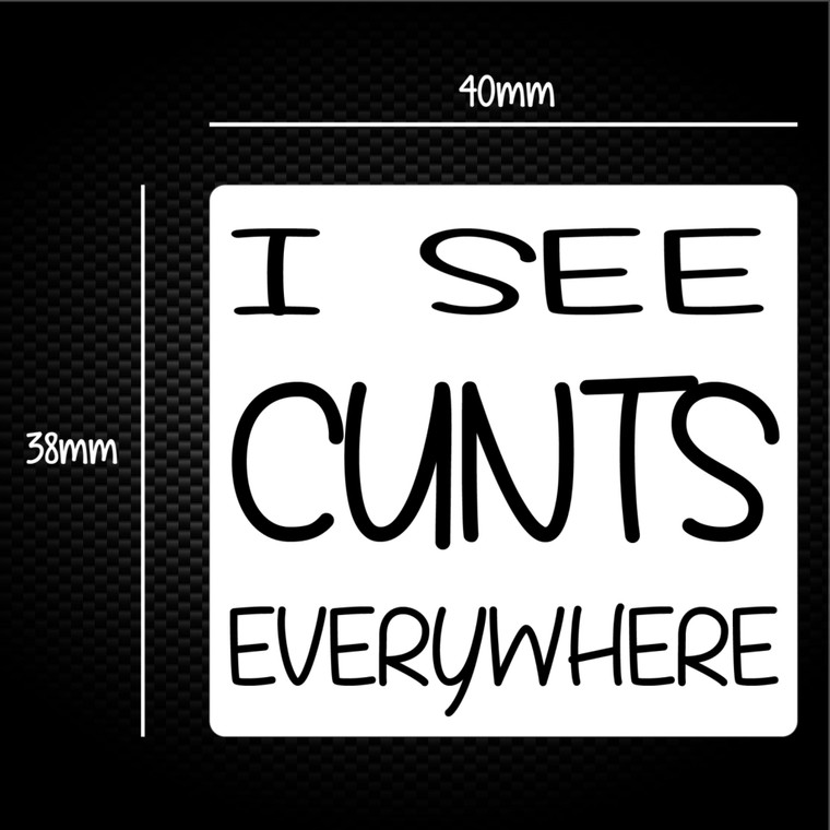 I See Cunts - Rude Sticker Packs - Slightly Disturbed - Image 1 of 1