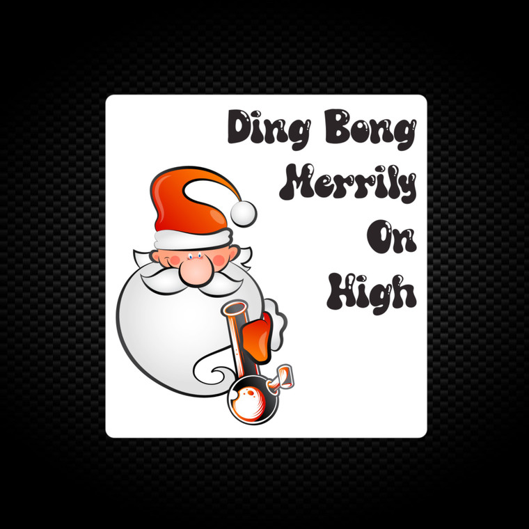 Ding Bong Merrily - Rude Vinyl Stickers - Slightly Disturbed - Image 1 of 1