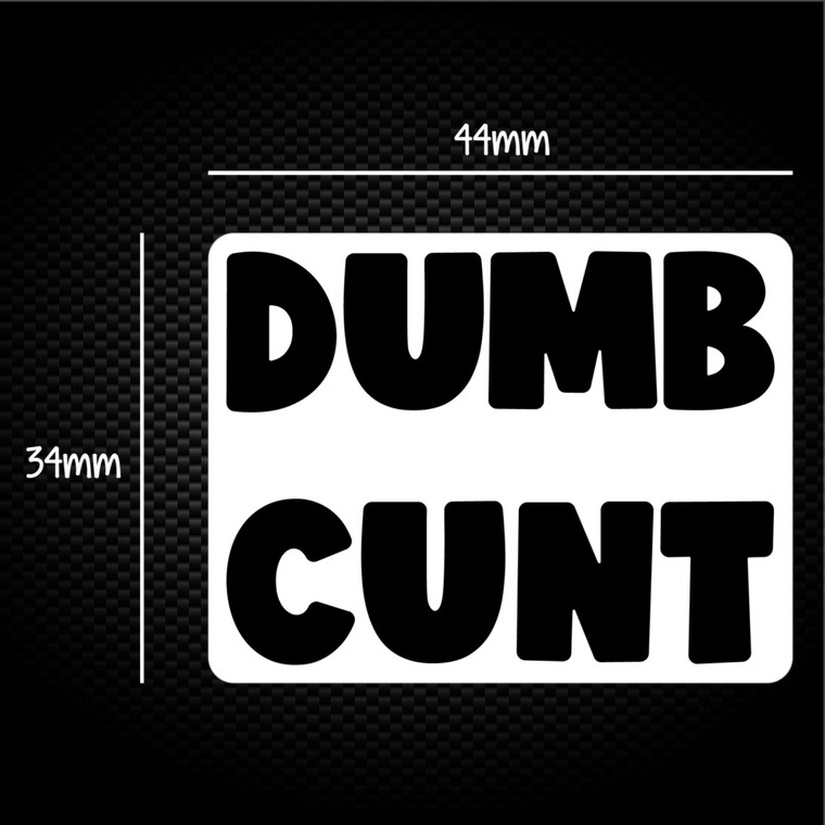 Dumb Cunt - Rude Sticker Packs - Slightly Disturbed - Image 1 of 1