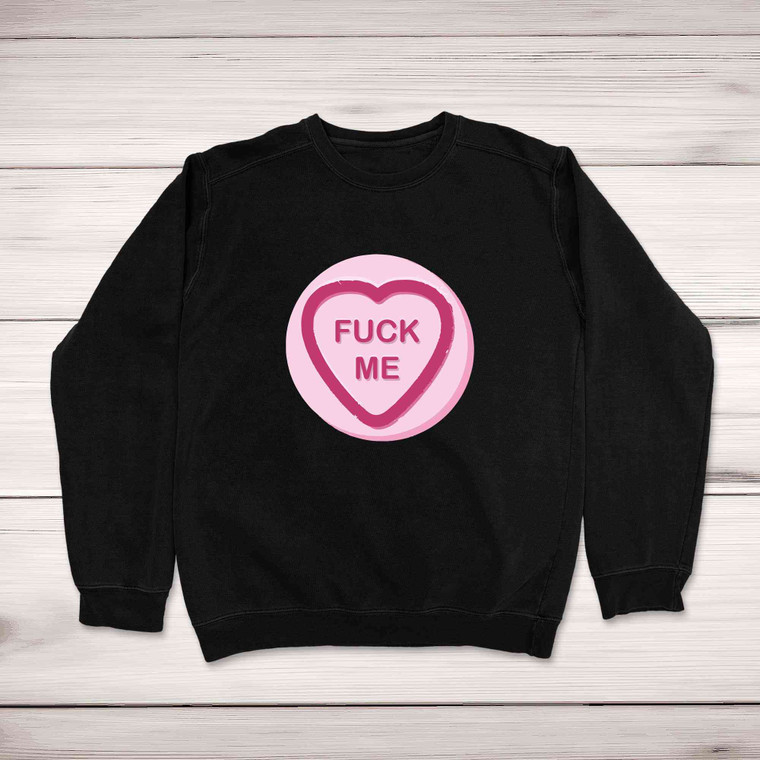 Fuck Me Love Heart Sweet Sweatshirt - Black - 1