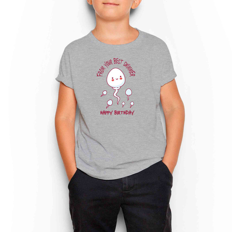 Best Swimmer Kids T-Shirt - Grey - 1