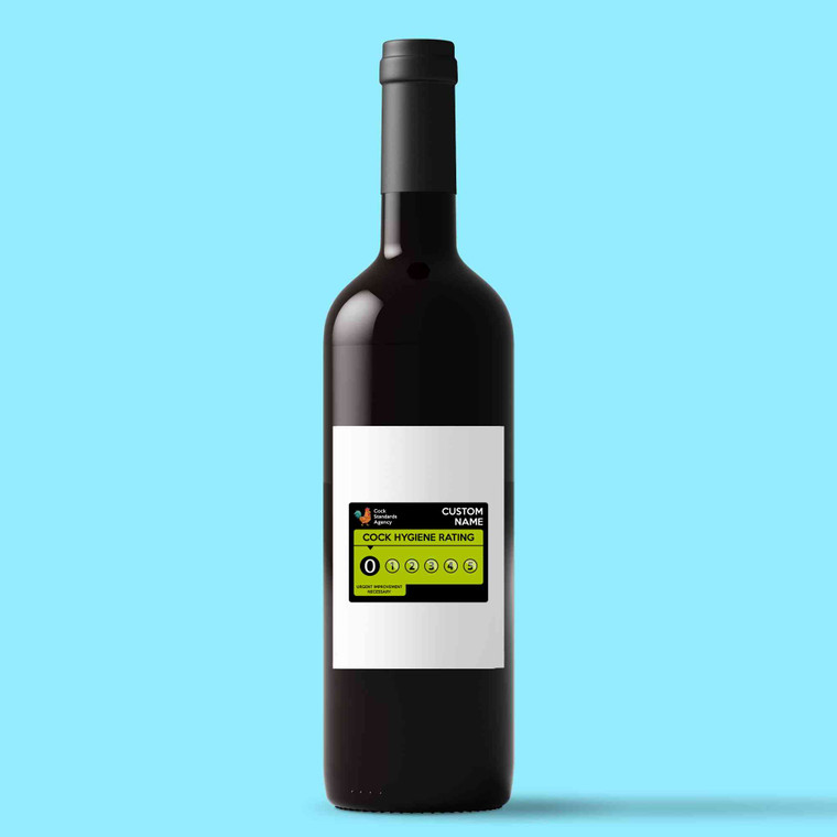 Cock Hygiene Wine/Beer Label - White - 1