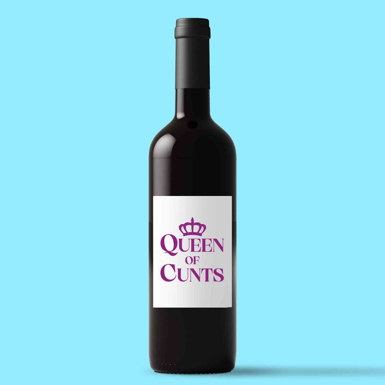 Queen Of Cunts Wine/Beer Label - White - 1
