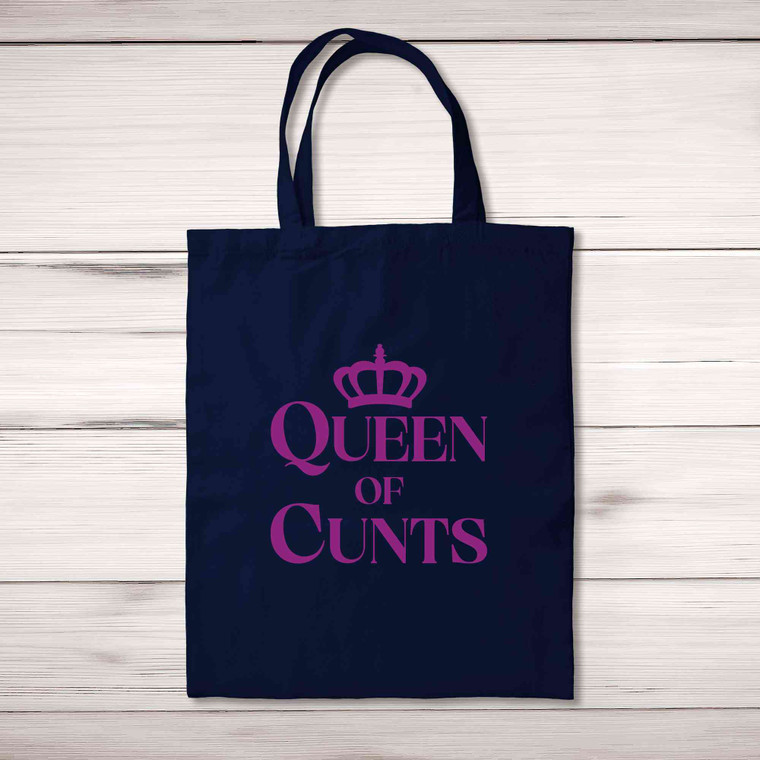 Queen Of Cunts Tote Bag - Navy - 1