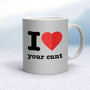 I Love Your Cunt Mug - Silver Glitter/White - 14