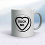 Suck-Lick Me Love Heart Sweet Mug - Silver - 22
