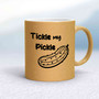 Tickle My Pickle Mug - Gold Glitter/White - 16