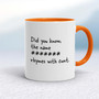 Personalised Name Rhymes with Cunt - Rude Mugs - Slightly Disturbed