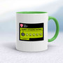 Fanny Hygiene Mug - White/Green - 17