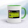 Fanny Hygiene Mug - White/Green - 18