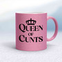 Queen Of Cunts Mug - Pink Glitter/White - 13